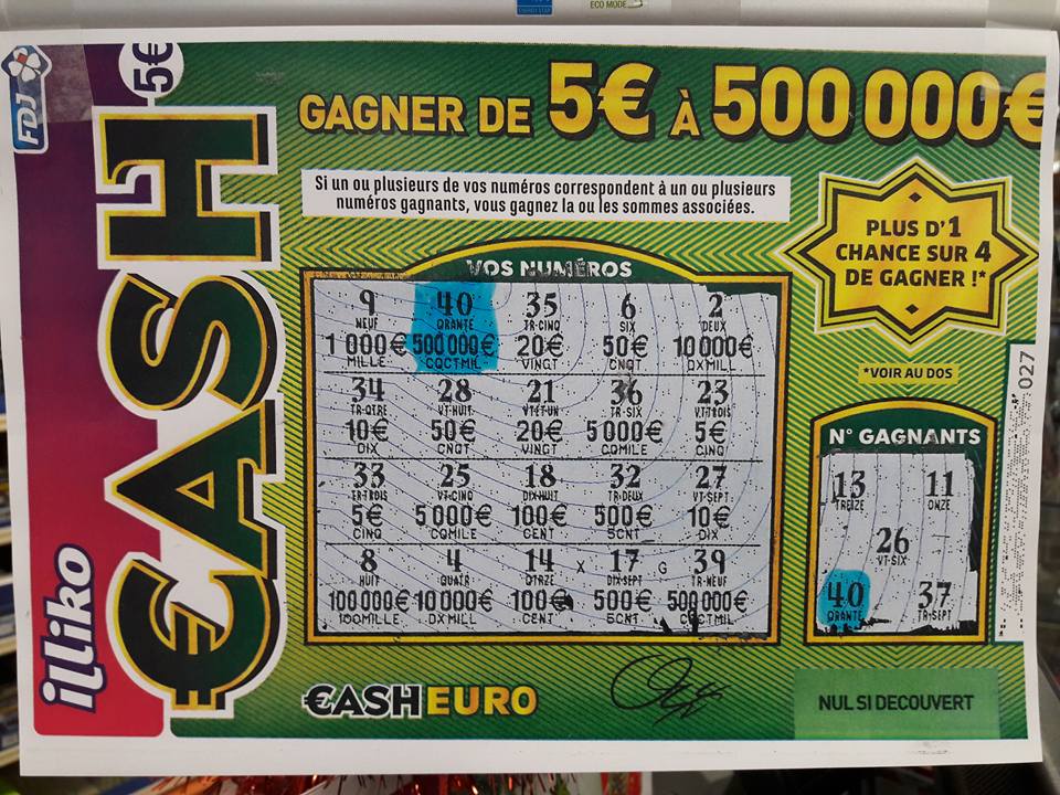 Bretagne : il remporte 500.000 euros en grattant un ticket Cash