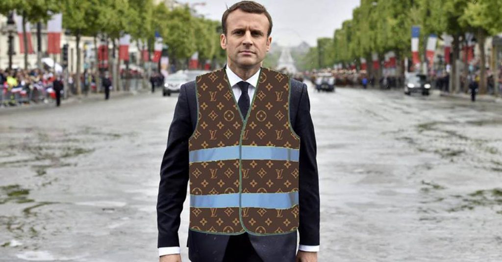 macron-gilet-luis-vuitton