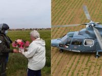 Fête des mères : il livre un bouquet de fleurs à sa maman… en hélicoptère !
