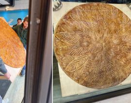 Un Géromois confectionne une galette des rois géante de 125 cm